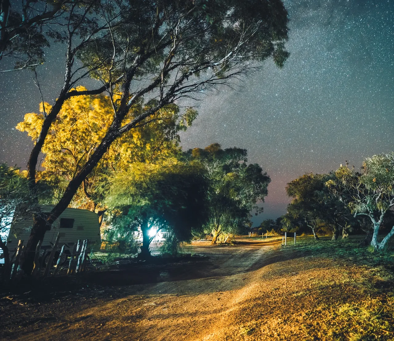 Mungy Beach Caravan Park Night View